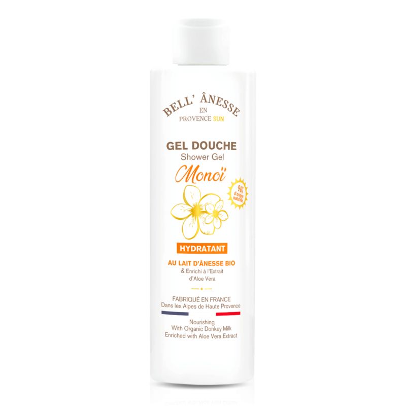 Gel douche lait ânesse parfum Monoï S2Z cosmetics