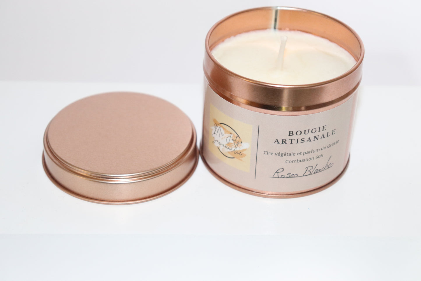 Bougie d'Ambiance "Rose Blanche"