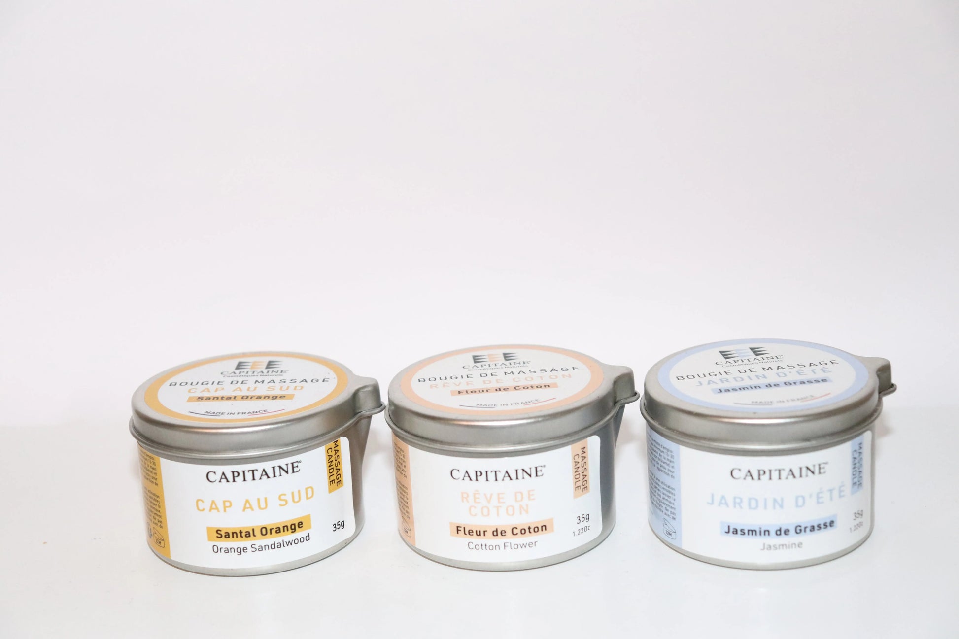 Trio de Bougies de Massage Capitaine Cosmétique