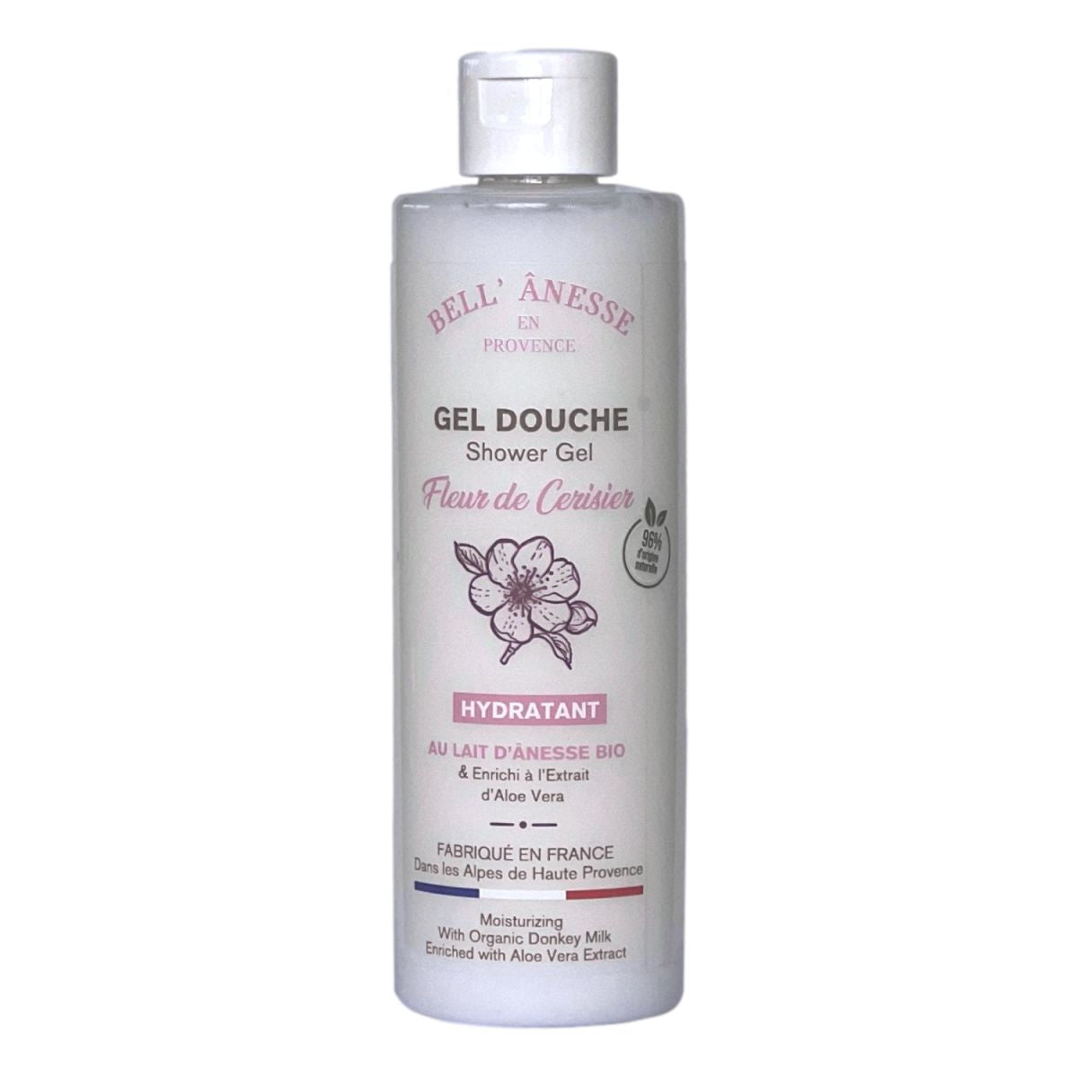 Gel douche Lait ânesse parfum fleur de Cerisier Ma Joly Savonnerie